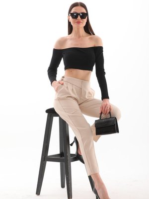 Taş Reems Mevsimlik Yandan Düğmeli Ve Beli Esnek Lastikli Dubble Kumaş Cepli Pantolon Taş Reems Mevsimlik Yandan Düğmeli Ve Beli Esnek Lastikli Dubble Kumaş Cepli Pantolon