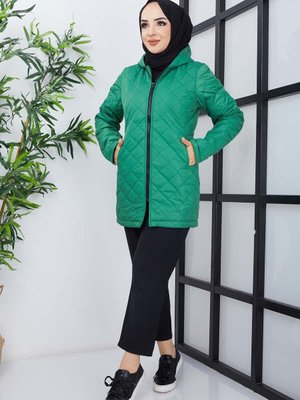 Yeşil Victoria Kapitoneli Mont Yeşil Victoria Kapitoneli Mont