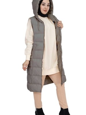 Gri Cepli Dolum Şişme Yelek Gri Cepli Dolum Şişme Yelek