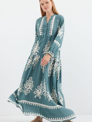 Otantik Desenli Elbise F.mint Otantik Desenli Elbise F.mint