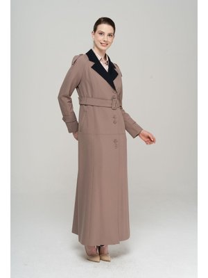 Vizon Apolet Detaylı Garnili Reglan Kol Astarlı Pardesü