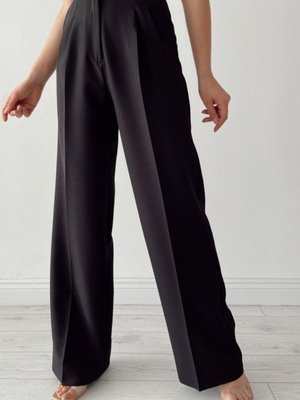 Siyah Oversize Palazzo Kumaş Pantolon Siyah Oversize Palazzo Kumaş Pantolon