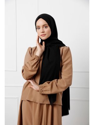 Siyah Doğal Pamuk Şal