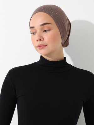 Koyu Vizon Taşlı Stone Pratik Boru Bone