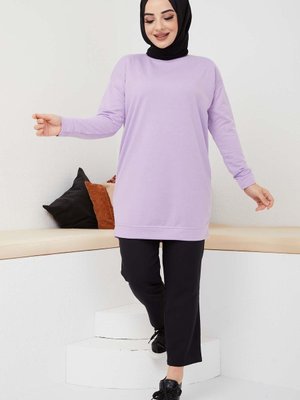 Lila Düz Sade Sweat Lila Düz Sade Sweat