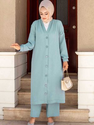 Boydan Düğmeli İkili Takım Boydan Düğmeli İkili Takım