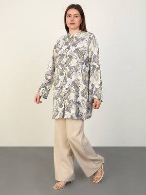 Büyük Beden Tunik Şal Desen