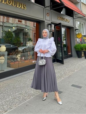 Piliseli Etek | Antrasit