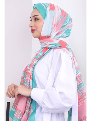 Yeşil Akel Desenli Pamuk Şal Yeşil Akel Desenli Pamuk Şal