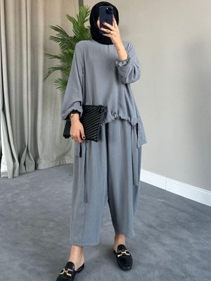 Şalvar Airobin Takım Gri