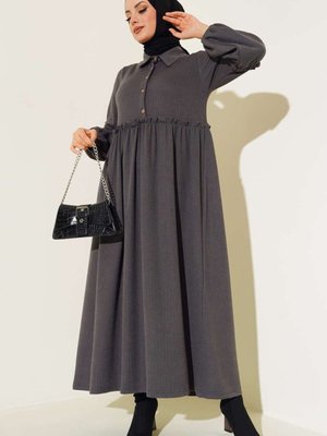 Gri Oversize Elbise Gri Oversize Elbise