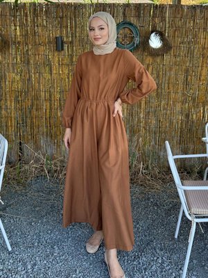 Beli Lastikli Tulum Fuşya Beli Lastikli Tulum Fuşya