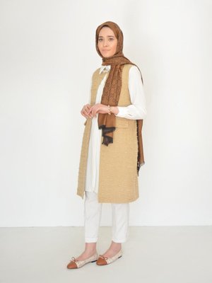 Perla Tüvit Camel Yelek