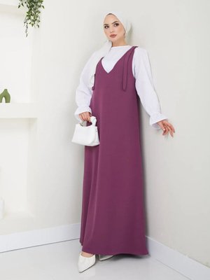 Mor İp Askı Detaylı Jile Mor İp Askı Detaylı Jile