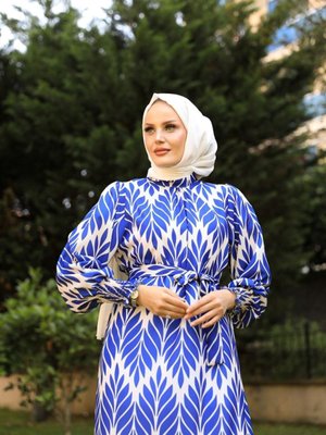 Belkıs Elbise Mavi