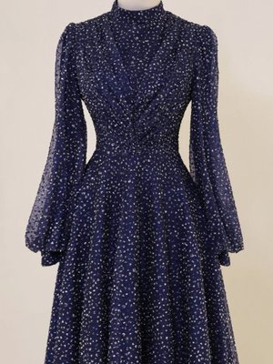 Enva Moda Linda Abiye Elbise | Lacivert Enva Moda Linda Abiye Elbise | Lacivert