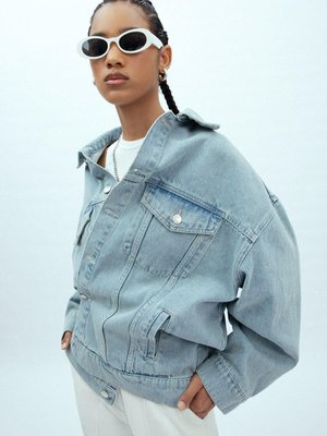 Denim Ceket Buz Mavi Denim Ceket Buz Mavi