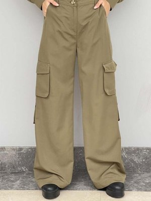 Körüklü Cep Kesik Detaylı Pantolon