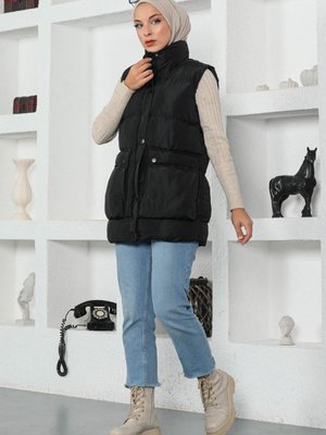 Siyah Körüklü Şişme Yelek