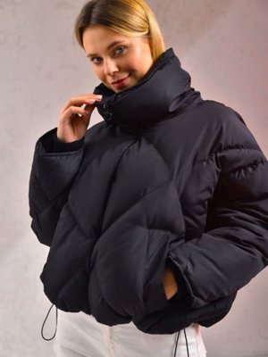 Siyah Oversize Şişme Mont Siyah Oversize Şişme Mont