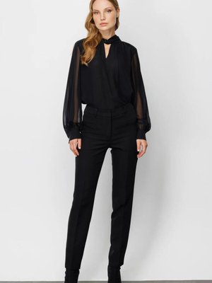 Siyah Çizgi Cepli Pantolon