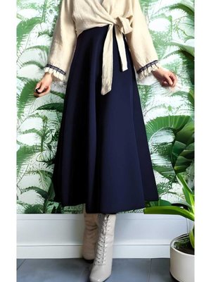 Puf Scuba Lacivert Etek