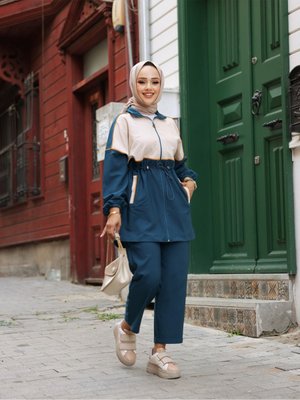 Eşofman Fermuarlı İkili Takımı Double Crep