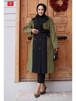 Haki Önü Garnili Trençkot Haki Önü Garnili Trençkot