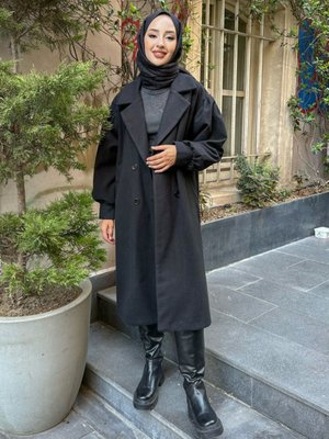 Balon Kol Uzun Kaban Siyah Balon Kol Uzun Kaban Siyah