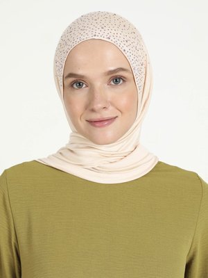 Açık Bej Hazır Türban