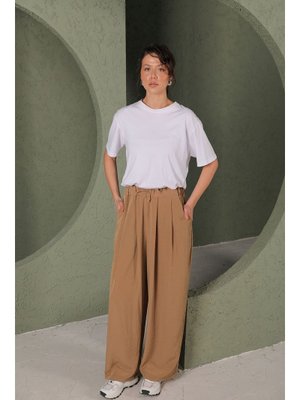 Bej Bol Paça Pantolon