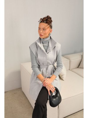 Gri Kaşe Yelek