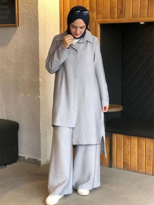 Zümrüt Gömlek Gri