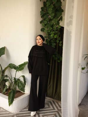 İkili Eşofman Takımı Iplik Likra