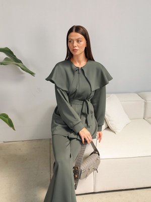 Haki Yaka Detaylı Scuba Takım Haki Yaka Detaylı Scuba Takım