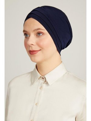 Çapraz Bantlı Çift Taraflı Bone Lacivert