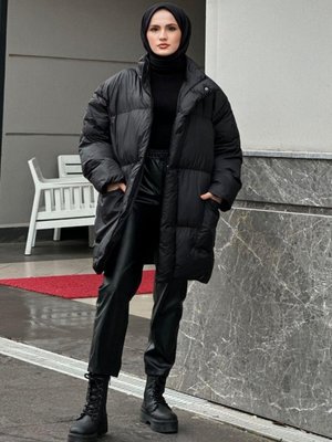 Eva Şişme Mont Siyah