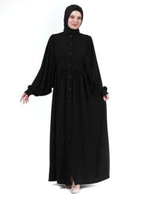 Siyah Hakim Yaka Karpuz Kol Ferace Derin Siyah Hakim Yaka Karpuz Kol Ferace Derin