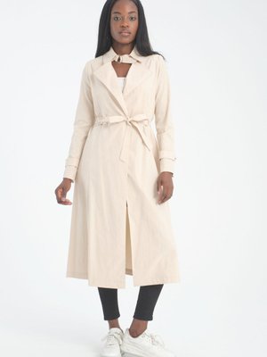 Astarsız Su Geçirmez Trençkot Krem