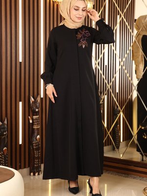 Siyah Nakışlı Ferace Siyah Nakışlı Ferace