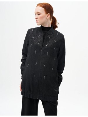 Parlak Taşlı Ceket Siyah