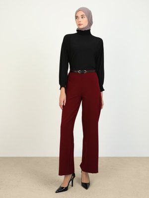 Bordo Doublr Kalite Bol Paça Klasik Şık Pantolon Bordo Doublr Kalite Bol Paça Klasik Şık Pantolon