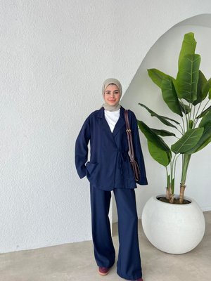 E Uygun Tasarım Kimono Pantolon İkili Takım