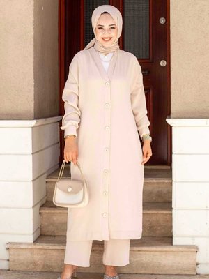 Boydan Düğmeli İkili Takım Boydan Düğmeli İkili Takım