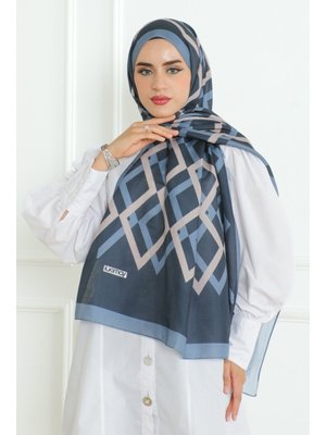 Mavi Aybel Desenli Soft Şal Mavi Aybel Desenli Soft Şal