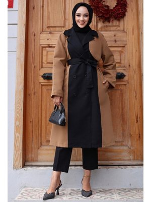 Camel Önü Garnili Trençkot Camel Önü Garnili Trençkot