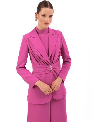 Önü Taş Detaylı Şık Ceket