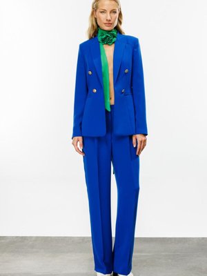 Saks Önü Cepsiz Bol Paça Pantolon