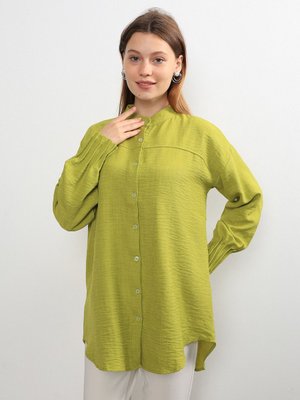 Kol Nevrülü Tunik Yağ Yeşili