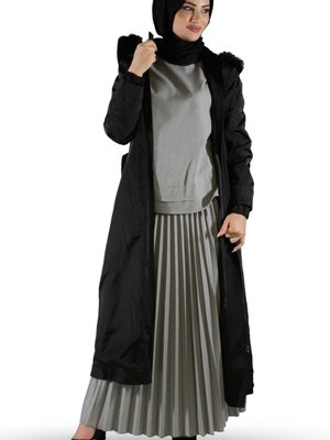 Trend Trençkotyağmurluk/rüzgarlık Kapüşonlu 24/25 Sonbahar Kış Yeni Sezon